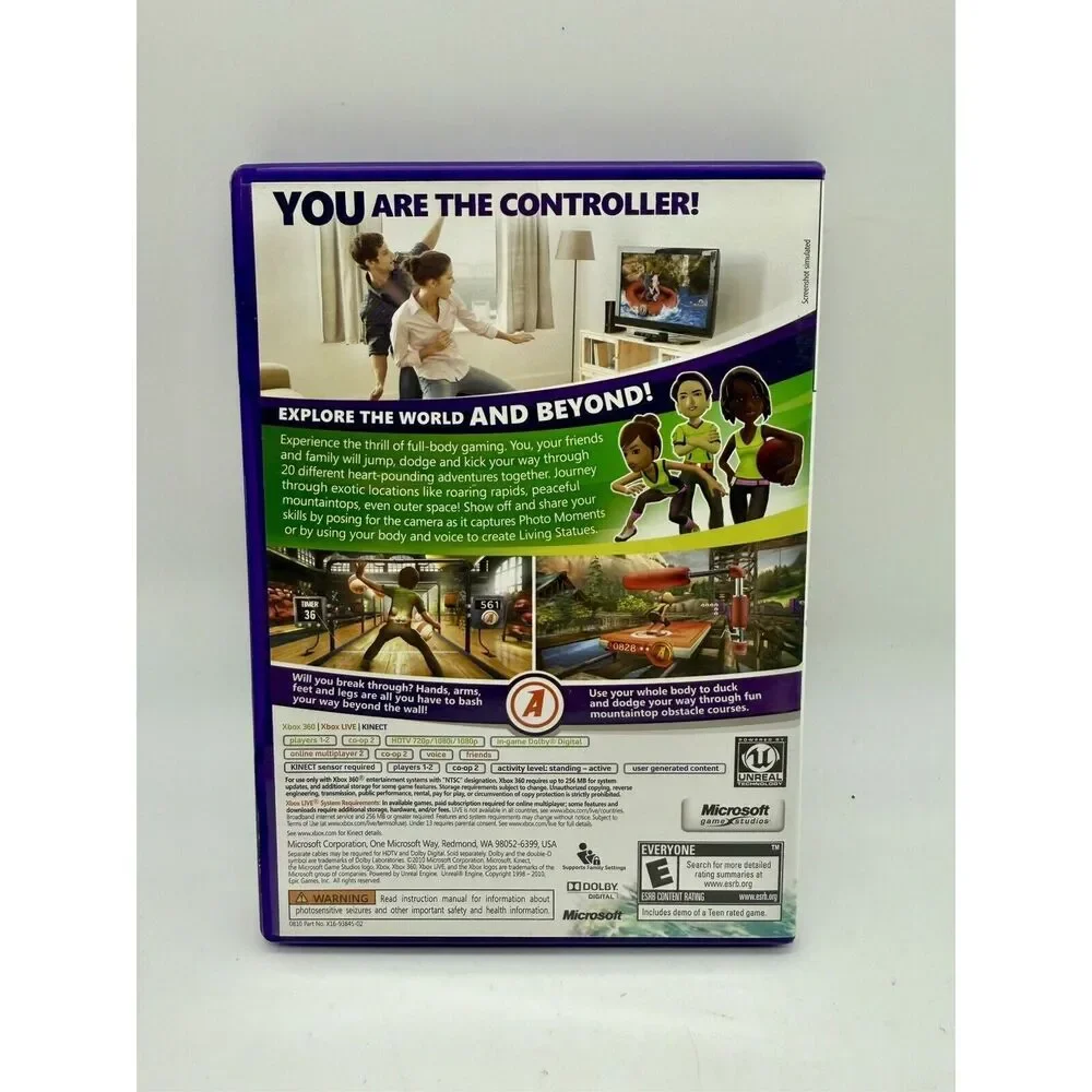 Kinect Adventures! Xbox 360 - Complete Game Case And‎ Manual Tested
